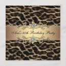 Search for animal 40th birthday invitations Leopard