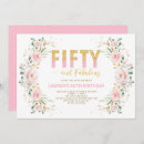Search for blush pink 50th birthday invitations Fifty and fabulous