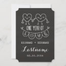 Search for 1st anniversary invitations Chalkboard