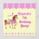 Search for carousel horse party invitations Purple