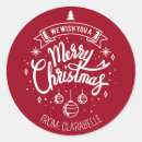 Search for wish you a merry christmas stickers Red