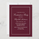 Search for burgundy graduation invitations Simple