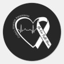 Search for heart disease ribbon stickers Red