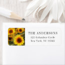 Search for sunflowers return address labels Typography