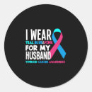 Search for my husband stickers Cancer