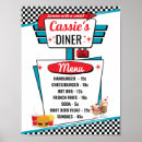 Search for diner menus Vintage