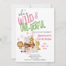 Search for wild and onederful birthday invitations Watercolor