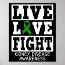 Search for kidney disease green ribbon posters Awareness