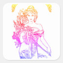 Search for art nouveau stickers Red