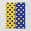 Search for blue polka dot pattern postcards Yellow