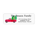 Search for pickup truck return address labels Red