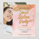 Search for gold glitter sweet 16 invitations Golden