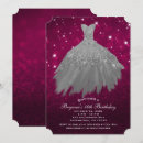 Search for red and silver sweet 16 invitations Sparkle