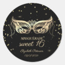 Search for black and gold masquerade stickers Elegant
