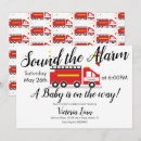 Search for fire truck baby shower invitations Modern