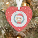 Search for cute teddy bear christmas tree decorations Merry