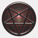Search for red pentagram stickers Satanism