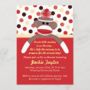 Search for sock monkey baby shower invitations Red