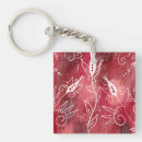 Search for red floral pattern key rings Pretty