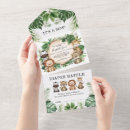 Search for rainforest baby shower invitations Cute jungle animals