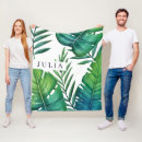 Search for green palm leaf blankets Exotic