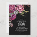 Search for pink black 60th birthday invitations Elegant