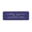 Search for navy blue return address labels Calligraphy