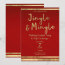 Search for red and gold christmas invitations Modern