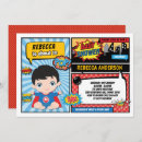 Search for super hero baby shower invitations Comic book