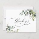 Search for dusty blue wedding thank you cards Eucalyptus leaves