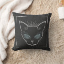 Search for black and white cat cushions Whimsical
