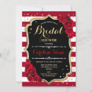 Search for red black bridal shower invitations Stripes