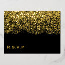Search for rsvp postcards Black and gold