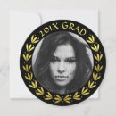 Search for commencement graduation invitations Black gold graduation