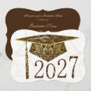 Search for brown and gold graduation invitations Celebration