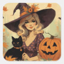 Search for retro cat stickers Witch