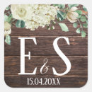 Search for monogram date wedding stickers Floral
