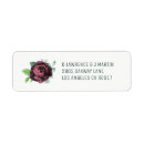 Search for deep red return address labels Floral
