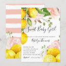 Search for lemon baby girl shower invitations Watercolor