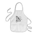 Search for flower drawing aprons Butterfly