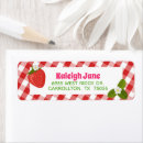 Search for first birthday return address labels Strawberry