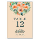 Search for orange watercolor table cards Flowers