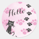 Search for pink paw prints stickers Cat