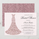 Search for gown bridal shower invitations Rose gold