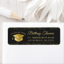 Search for black and gold glitter return address labels Trendy