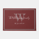 Search for burgundy doormats Family last name