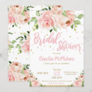 Search for pink rose bridal shower invitations Pink and gold