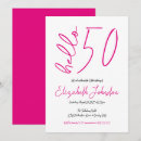 Search for hot pink black white invitations 50 year old