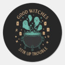 Search for witch cauldron stickers Halloween party