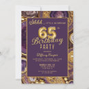 Search for surprise 65th birthday invitations Gold